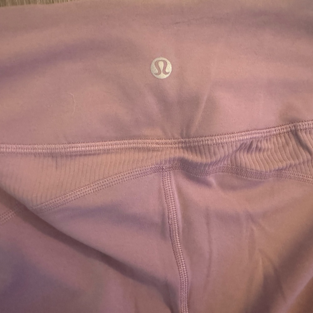 Lululemon Groove High Rise Ribbed Panel Tight/Leggings. 28”. Sz 8. Lavender Lux. - Picture 10 of 12
